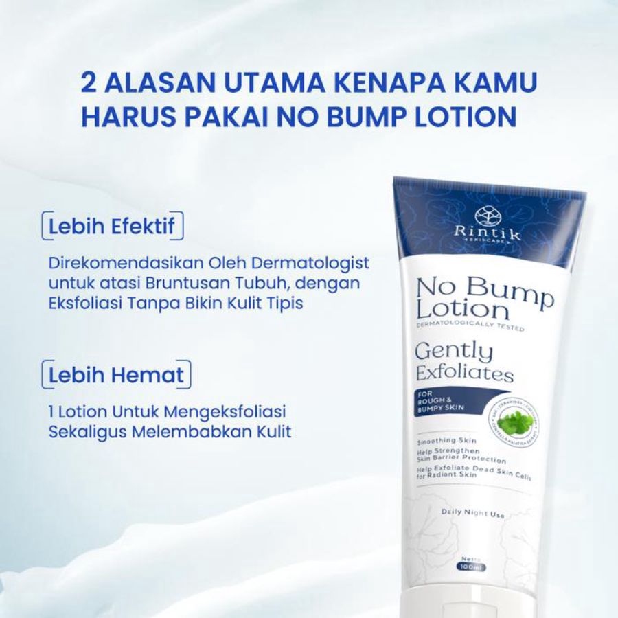 Rintik Skincare No Bump Lotion Gently Exfoliates Body Lotion 100ml