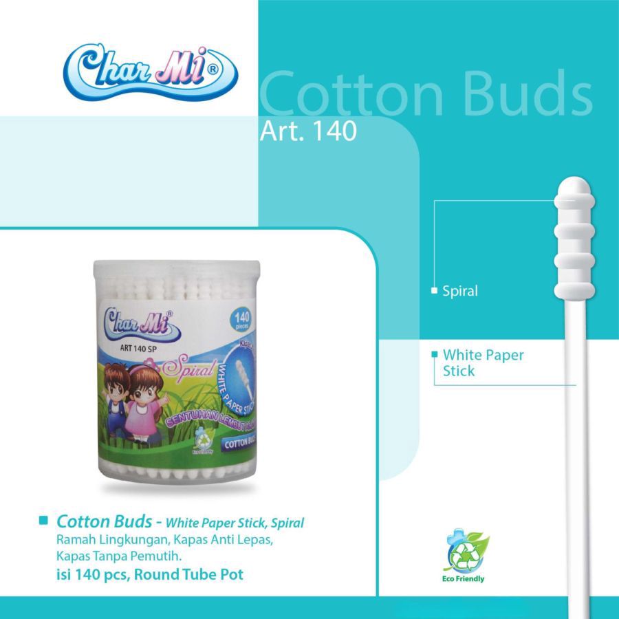 Charmi Spiral Art. 140 SP Cotton Buds 140stick