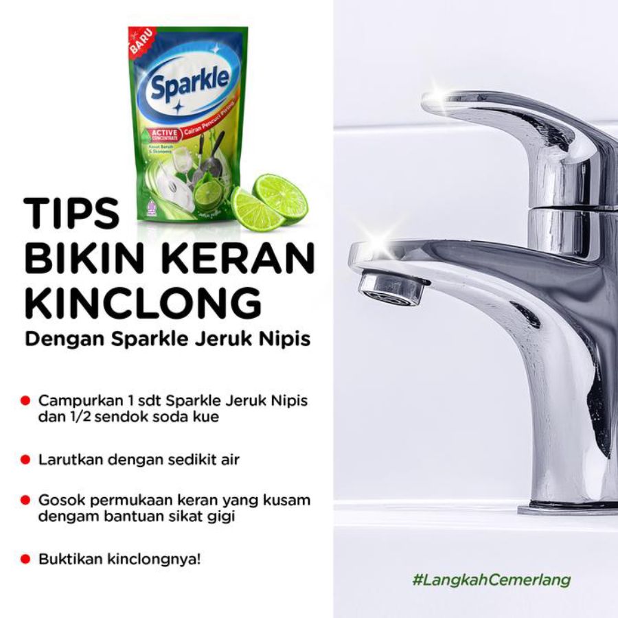 Sparkle Lime Cairan Pencuci Piring Pouch