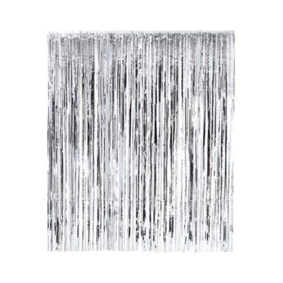Tirai Foil Silver Dekorasi Pesta 1x2m