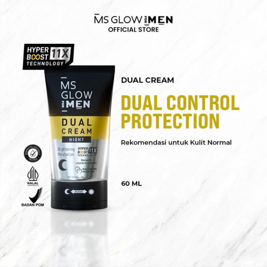 MS Glow for Men Dual Cream Sunscreen & Moisturizer 60ml