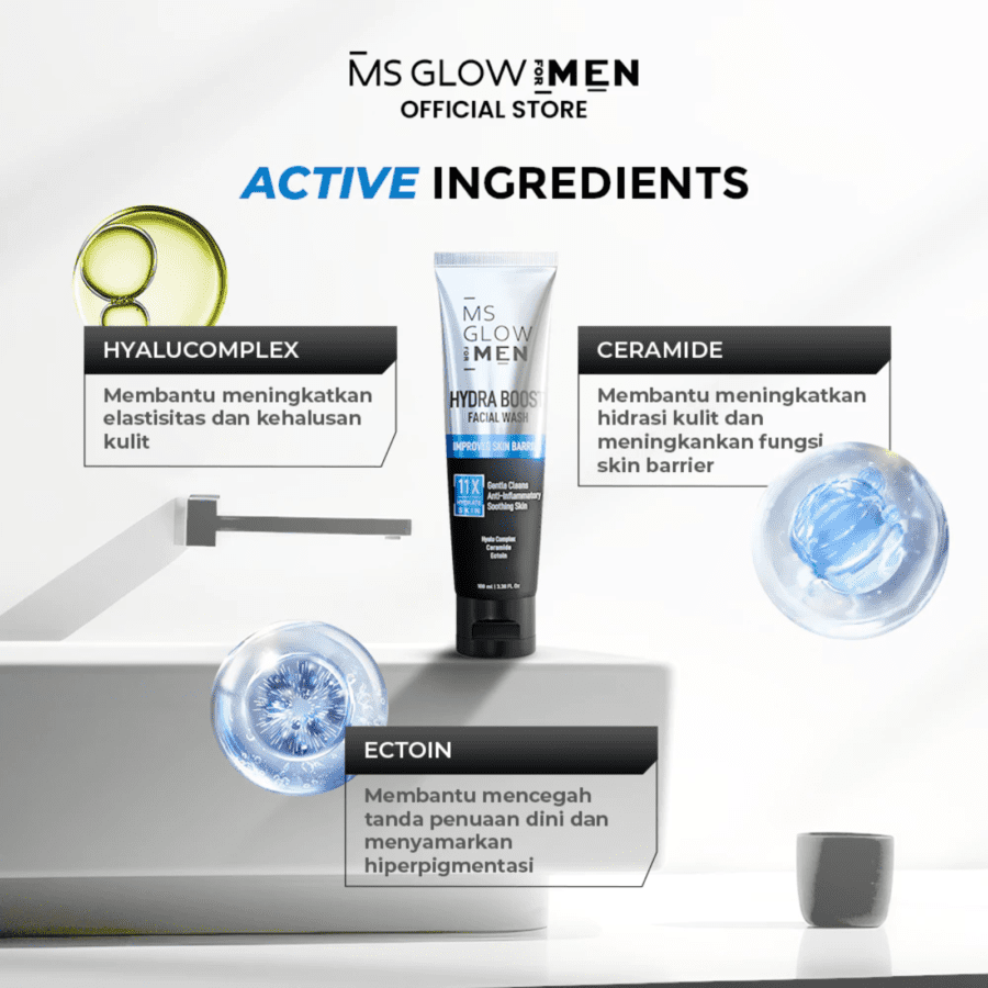 MS Glow for Men Hydra Boost Facial Wash 100ml