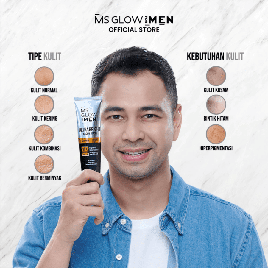 MS Glow for Men Ultra Bright Facial Wash 100ml