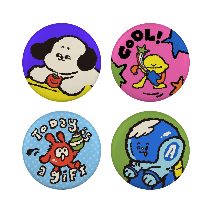 Well Day Pin Set A Astro Kids x Joyfullyscribbled 1pack