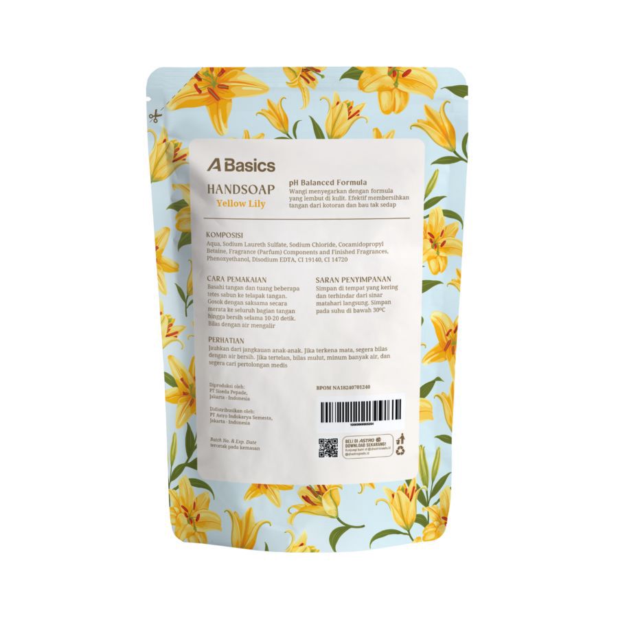 Yellow Lily Handsoap Pouch A Basics 400ml