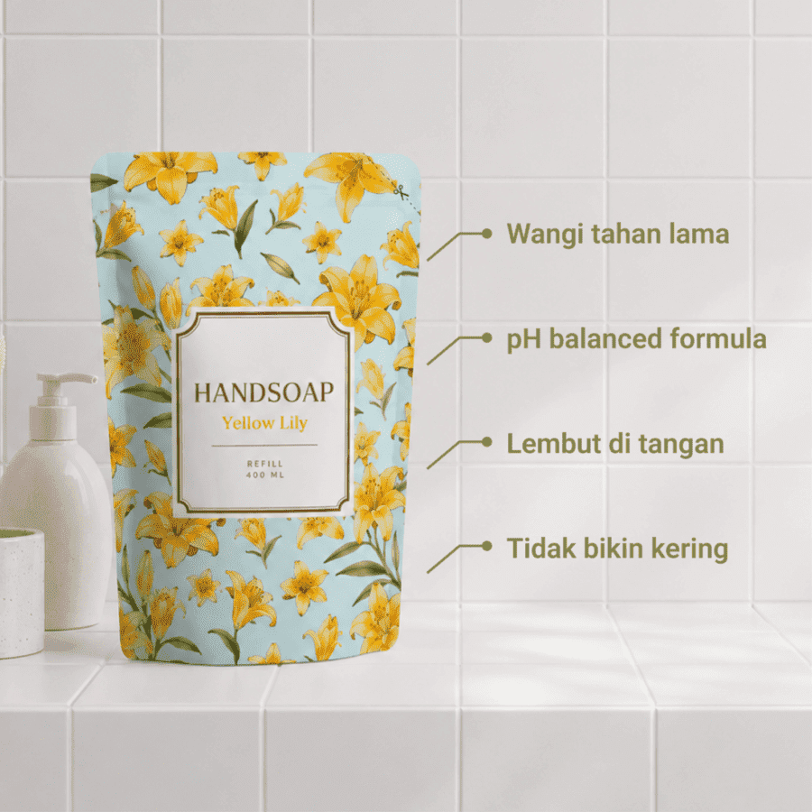 Yellow Lily Handsoap Pouch A Basics 400ml