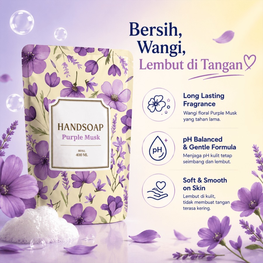 Purple Musk Handsoap Pouch A Basics 400ml