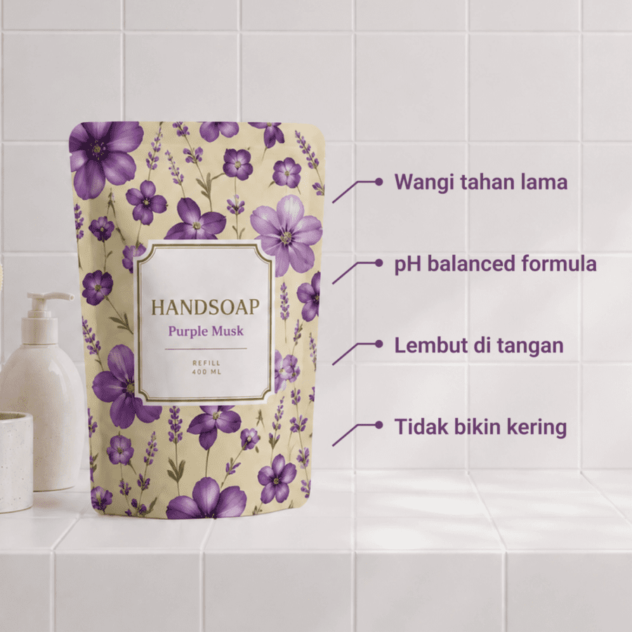 Purple Musk Handsoap Pouch A Basics 400ml