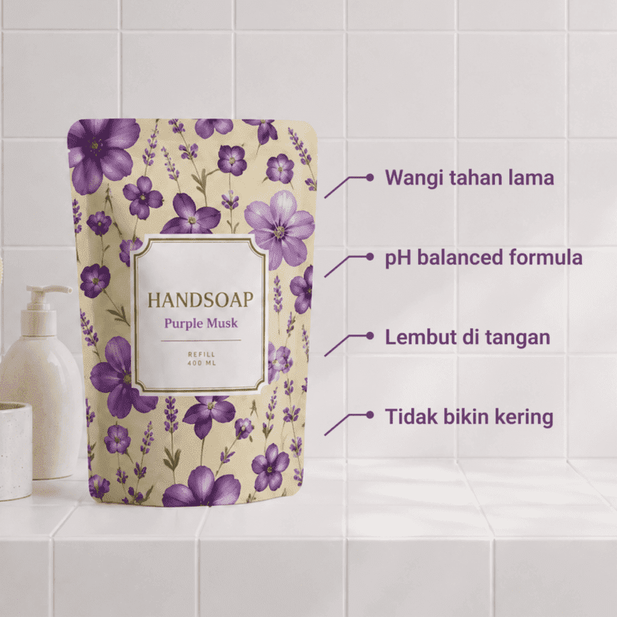 Purple Musk Handsoap Pouch A Basics 400ml