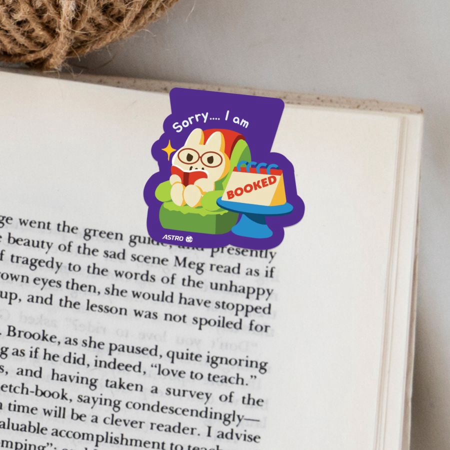 Magnetic Bookmark Sorry I'm Booked Astro Kids 1pcs