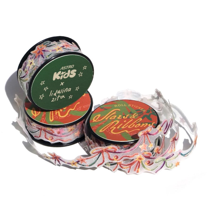 Stars & Ribbon Roll Sticker Astro Kids x Lidwinazita 1pcs