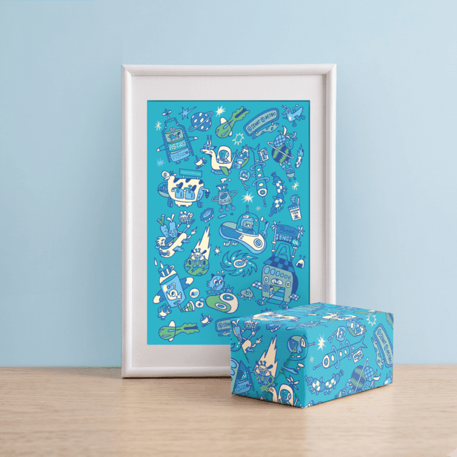 Nebula Gift Wrap Deep Blue Astro x Yoel K 1pcs