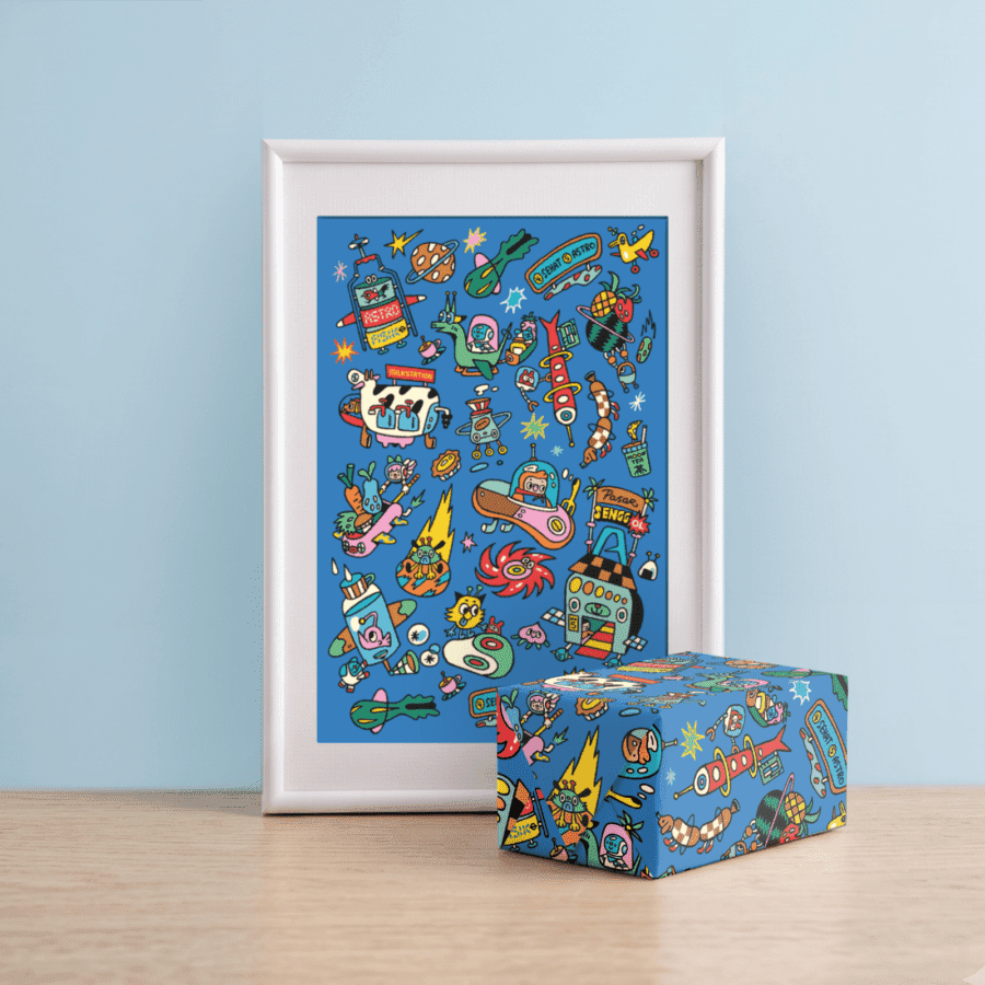 Nebula Gift Wrap Sky Blue Astro x Yoel K 1pcs
