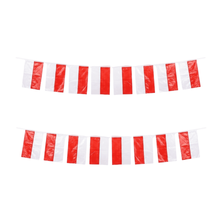 Bendera Merah Putih Plastik Tali 5 Meter 20 Lembar 1pcs