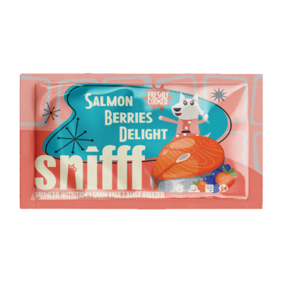 SNIFFF Bowl Salmon Berries Makanan Anjing Basah