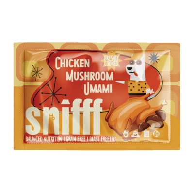 SNIFFF Bowl Chicken Mushroom Umami Makanan Anjing Basah