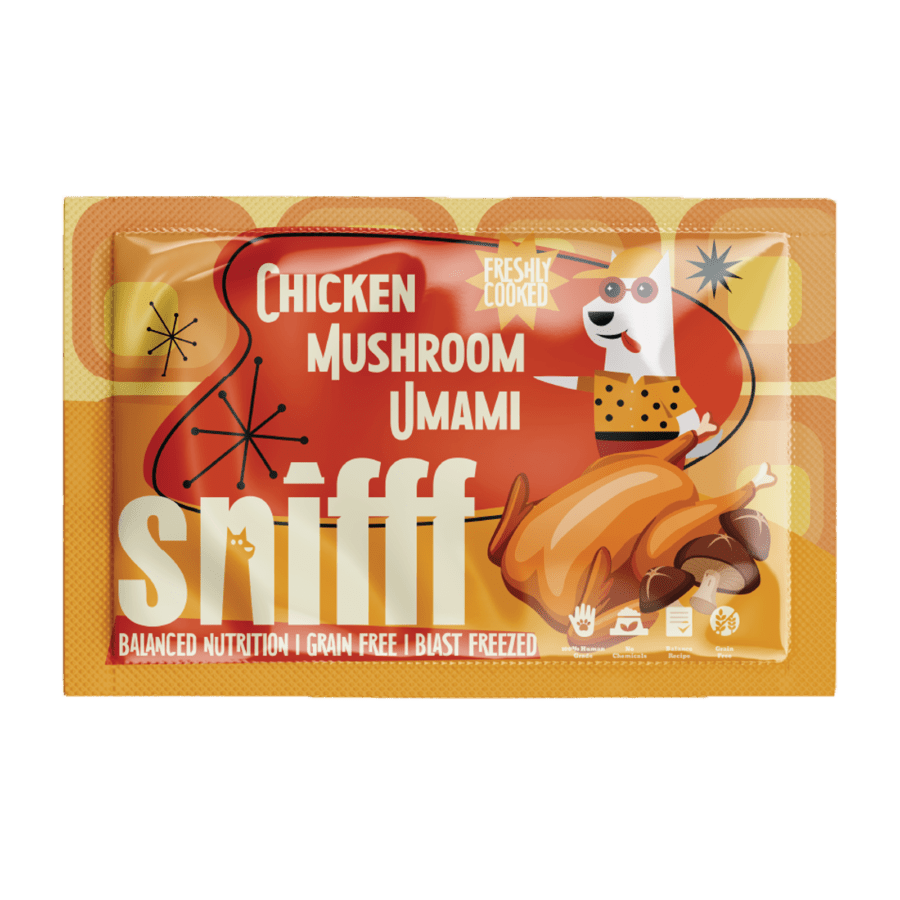 SNIFFF Bowl Chicken Mushroom Umami Makanan Anjing Basah