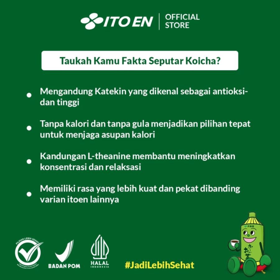 Ito En Oi Ocha Koicha Unsweetened Bold Green Tea 500ml