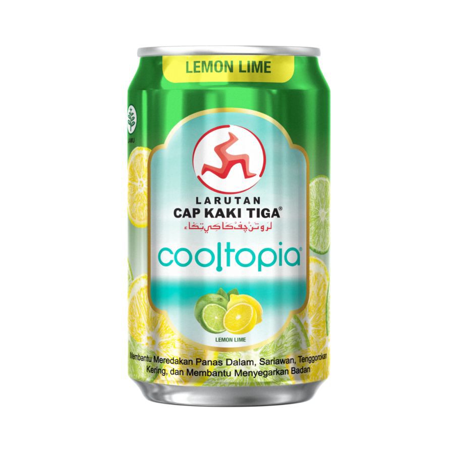Larutan Cap Kaki Tiga Cooltopia Lemon Lime 320ml
