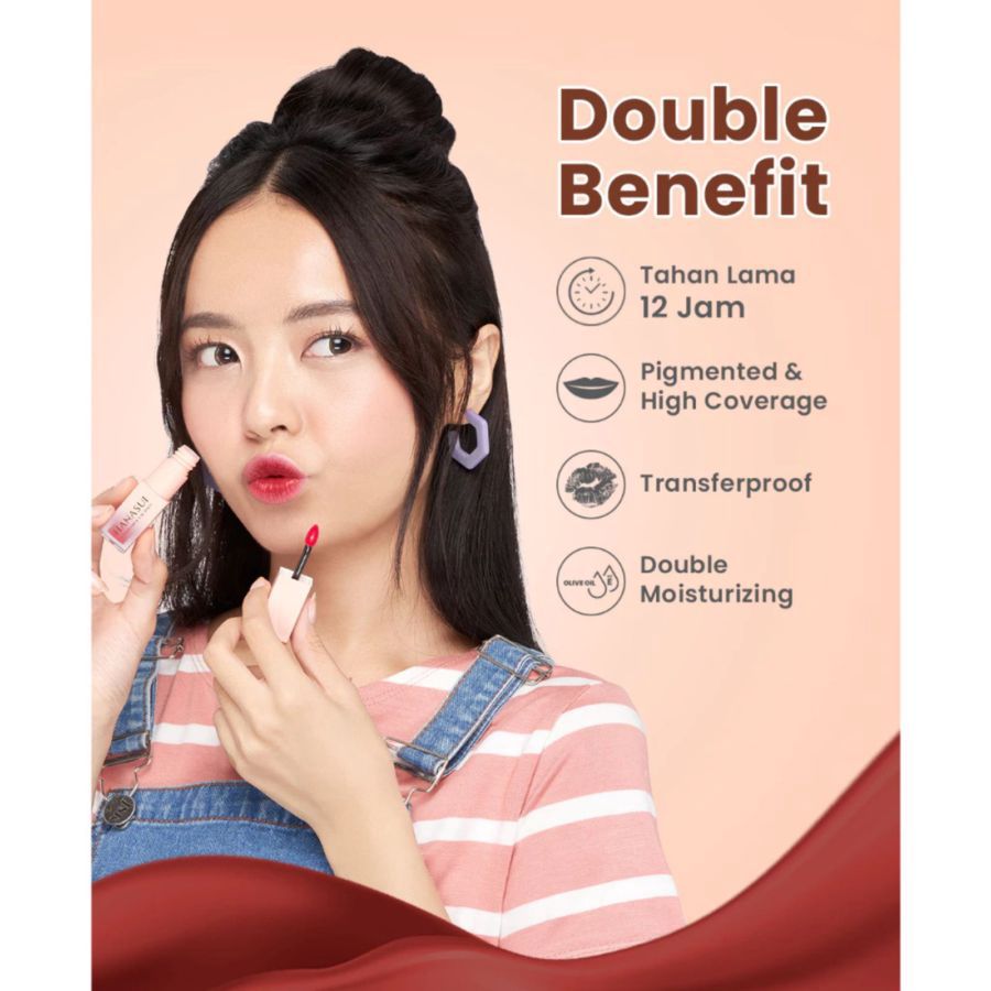 Hanasui Tintdorable Lip Stain Lip Tint 01 Cherry 1pcs