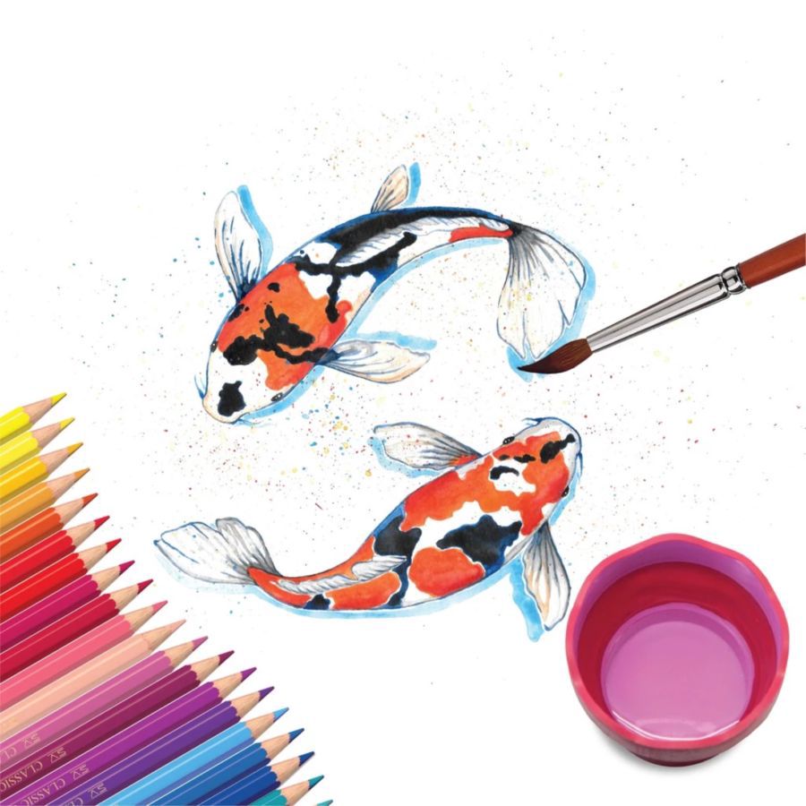 Faber-Castell Pensil Warna Cat Air Watercolour Pencils 12pcs