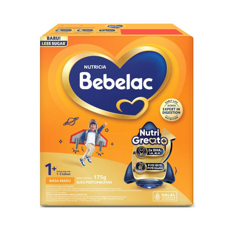 Bebelac 1+ Madu Great+ Susu Pertumbuhan Anak 1-3 Tahun 175gram