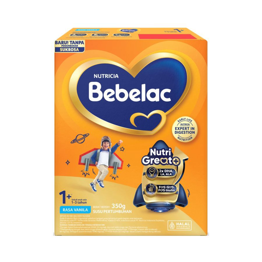 Bebelac 1+ Vanilla Great+ Susu Pertumbuhan 1-3 Tahun 350gram