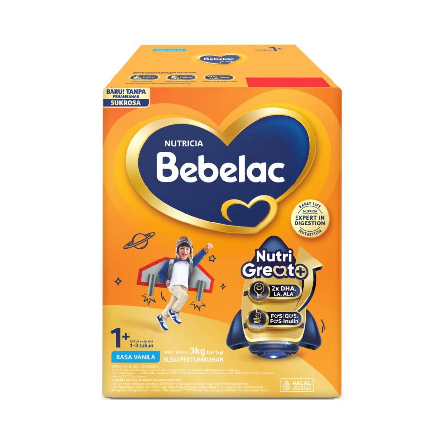 Bebelac 1+ Vanilla 1-3 Tahun Susu Formula 3000gram