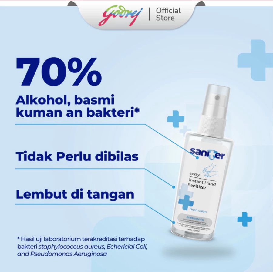 Instant Fresh Clean Hand Sanitizer Spray 60ml