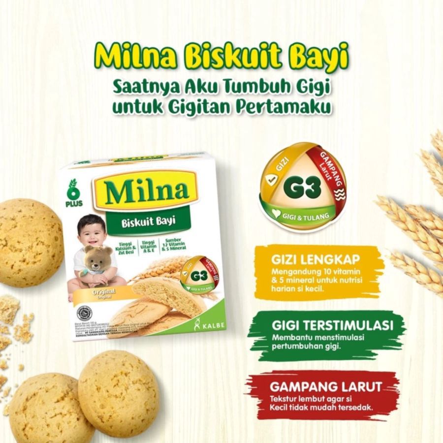 Milna Biskuit Bayi Finger Original 8+ Bulan 52gram