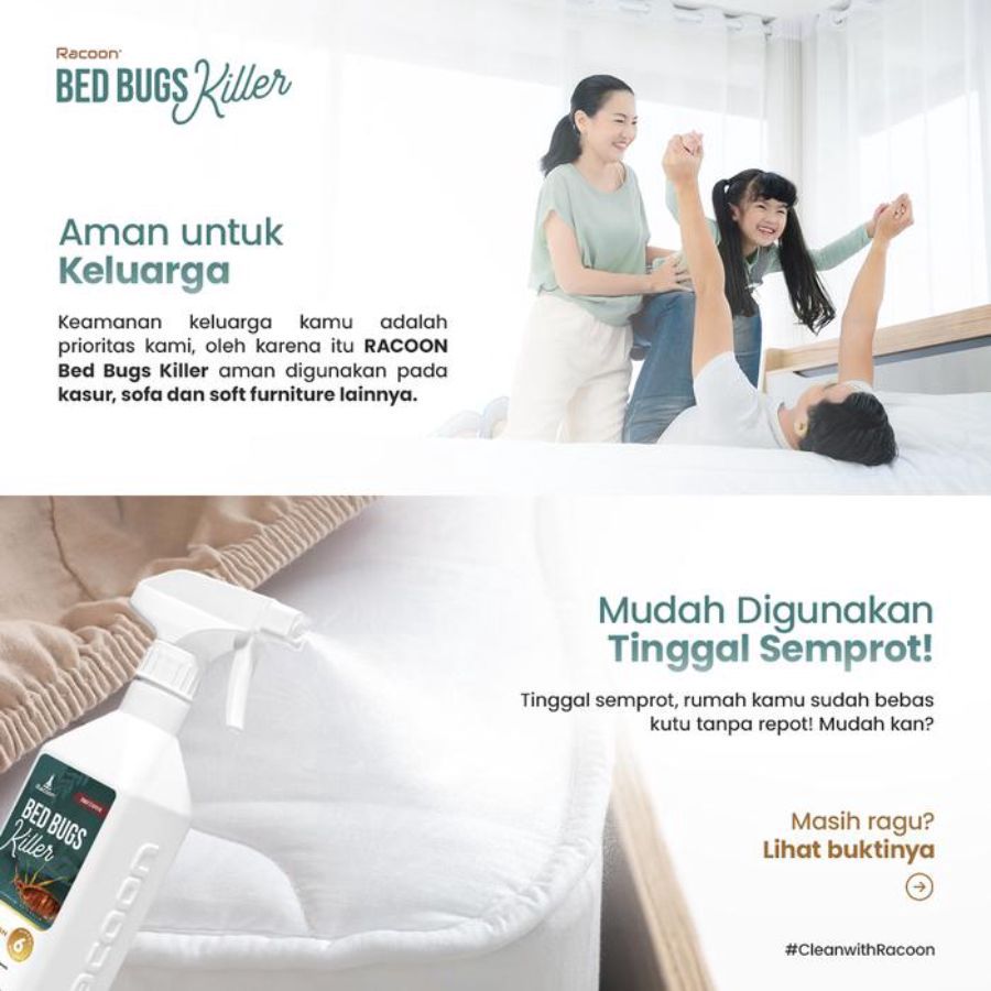 Racoon Bed Bugs Killer Spray Anti Kutu Kasur Tungau