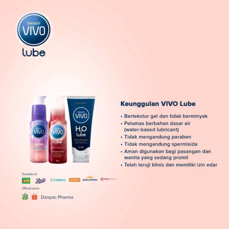 Sensitif VIVO H20 Pelumas Intim 60ml
