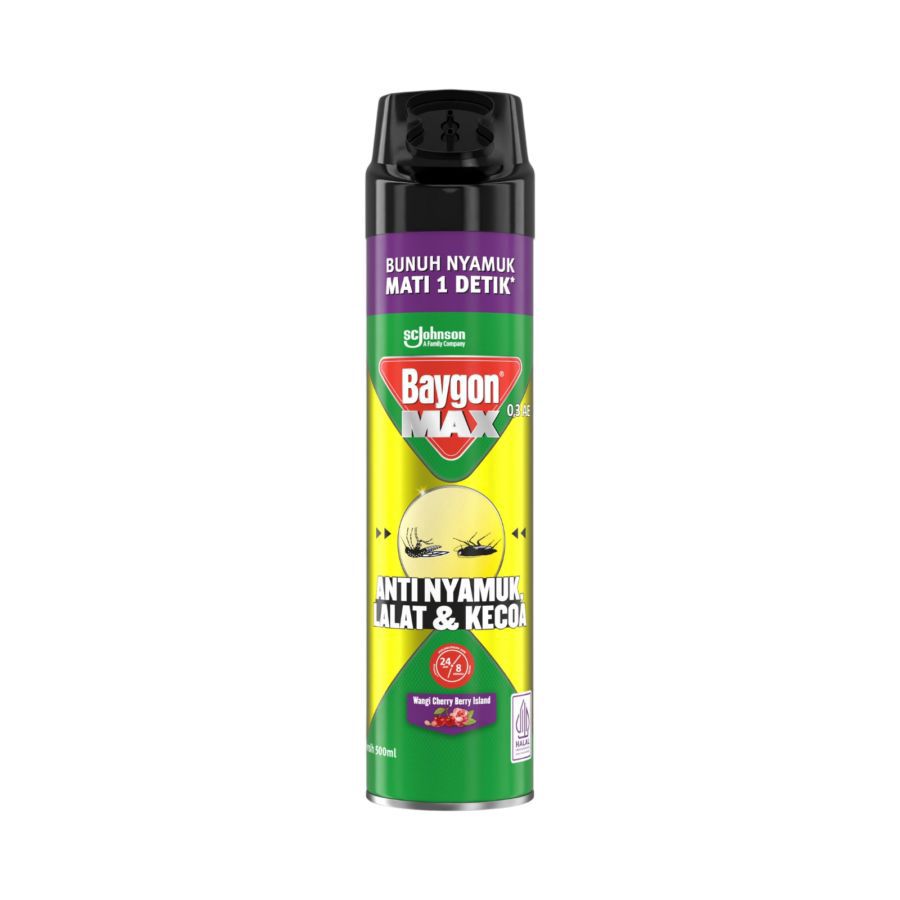 Baygon MAX Aerosol Cherry Berry Island Pembasmi Serangga 500ml