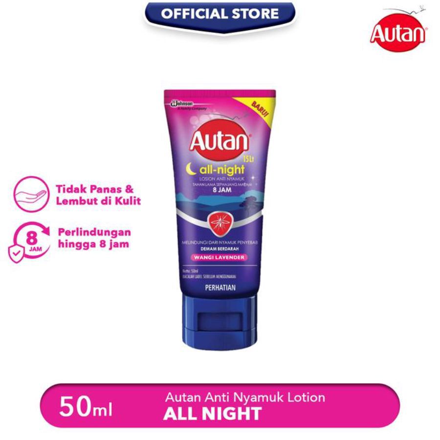 Autan All Night Lavender Lotion Anti Nyamuk 50ml