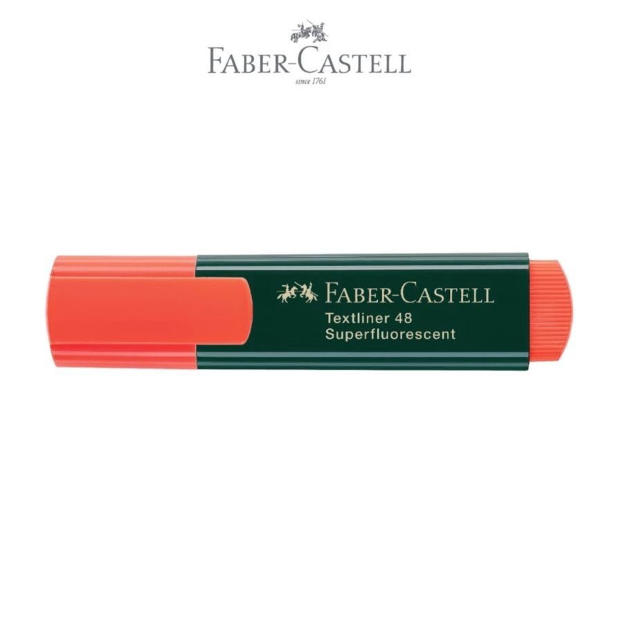 Faber-Castell Opaque Textliner 48 Superfluorescent Orange Highlighter 1pcs