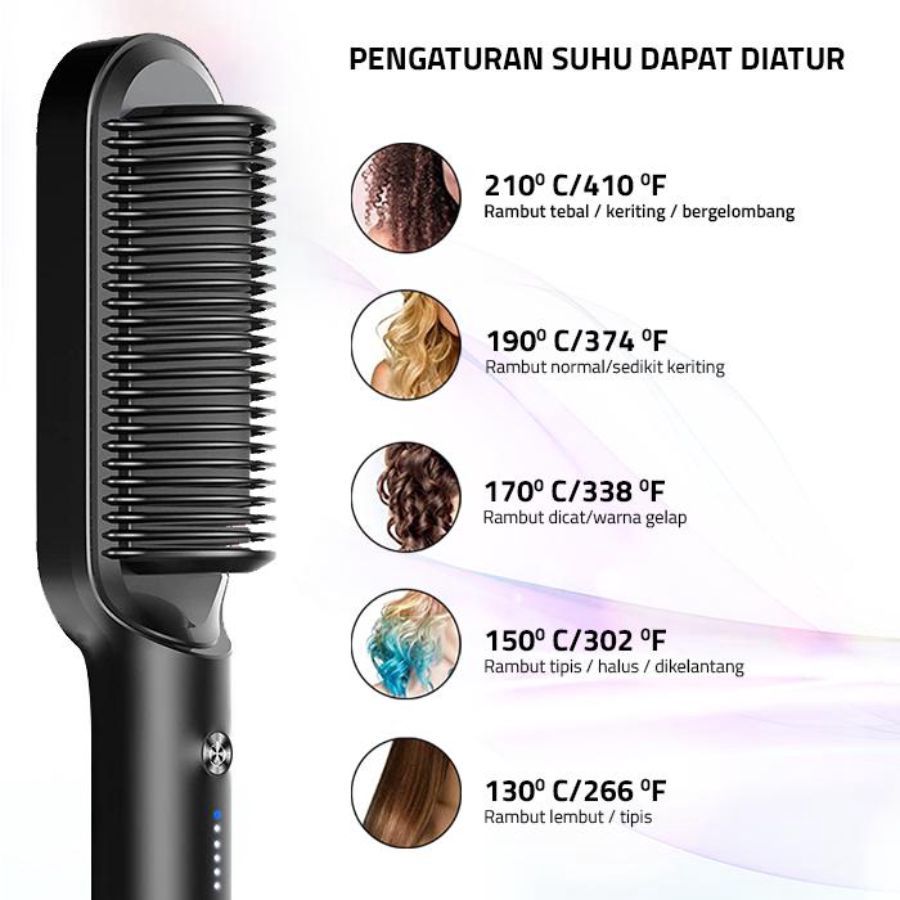 GM Bear Sisir Catokan Pelurus Rambut 2 in 1 1558 1pcs