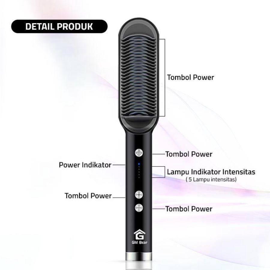 GM Bear Sisir Catokan Pelurus Rambut 2 in 1 1558 1pcs