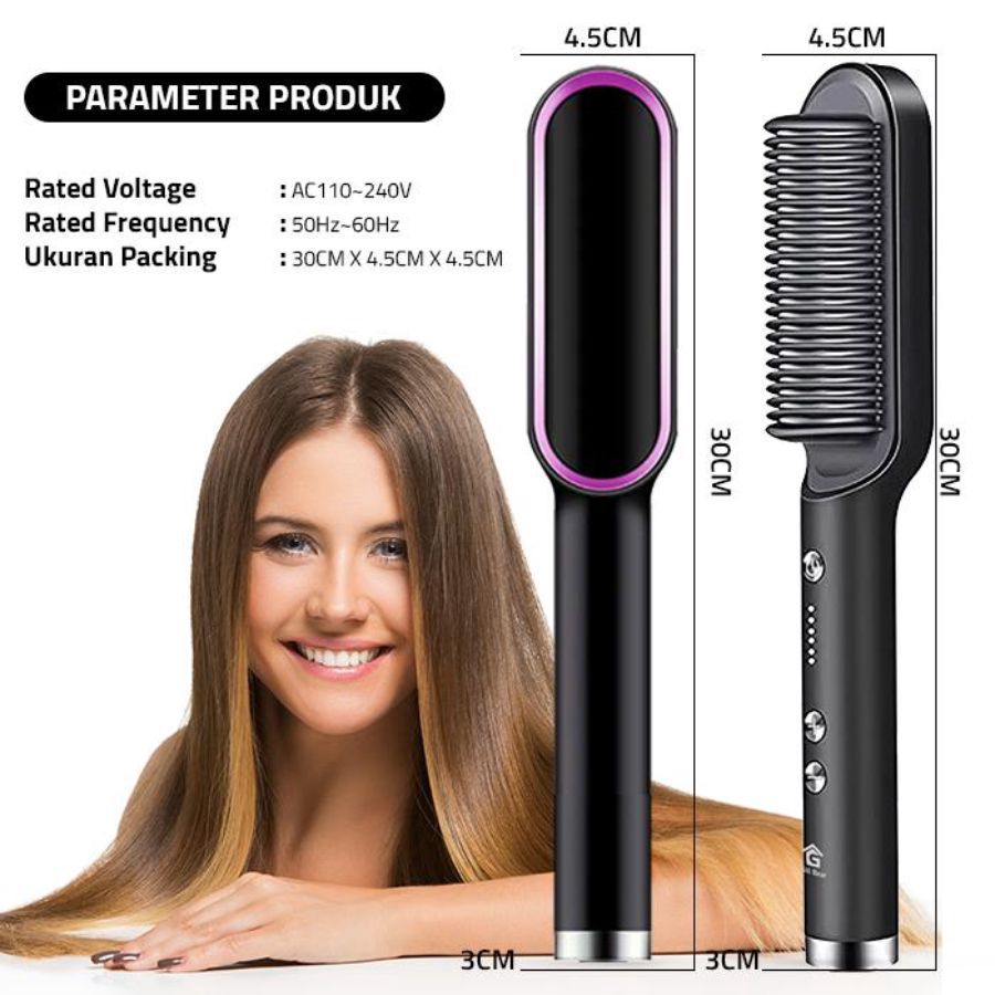 GM Bear Sisir Catokan Pelurus Rambut 2 in 1 1558 1pcs
