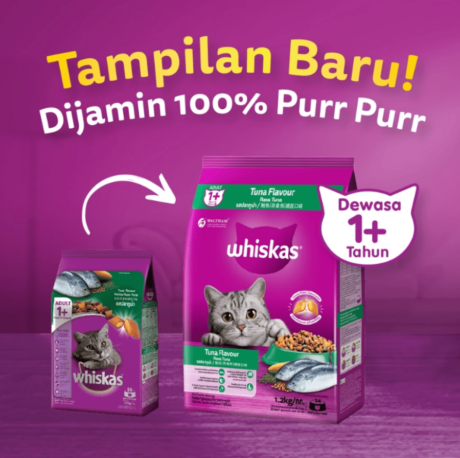 Whiskas Tuna Adult Makanan Kucing 1200gram