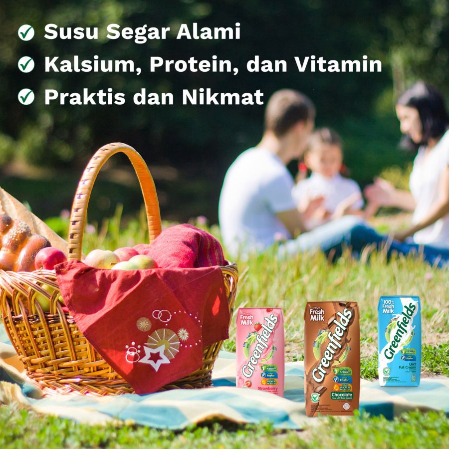 Greenfields Strawberry Susu UHT 200 ml 32pcs