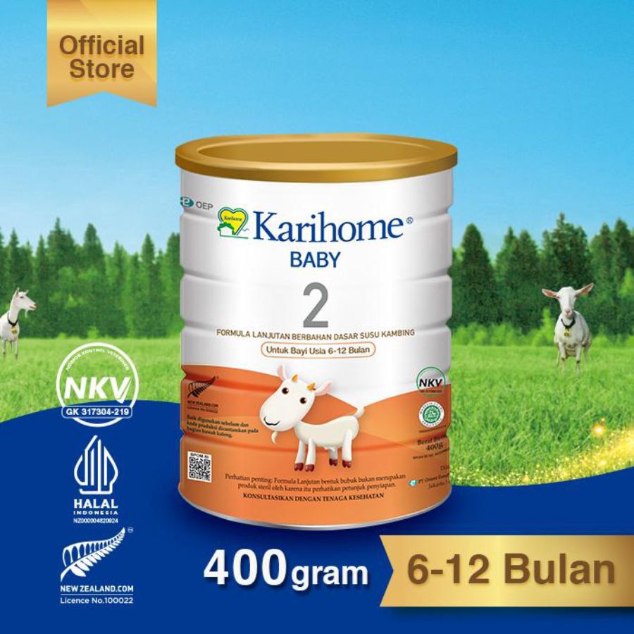 Karihome Baby 2 Goat Milk Susu Formula Lanjutan 6-12 Bulan 400gram