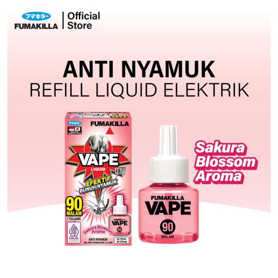 Vape Liquid Refill Sakura Blossom 90 Malam Pembasmi Serangga