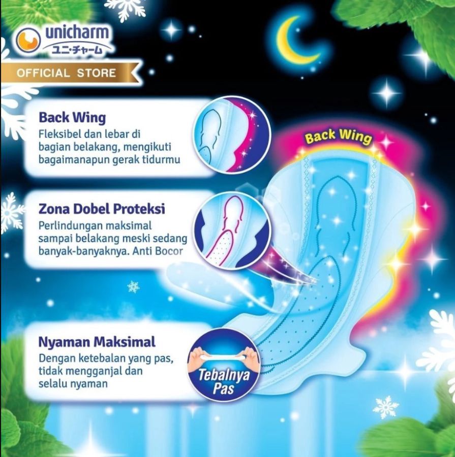 Charm Cooling Fresh Natural Mint 29 cm Pembalut Kewanitaan 10pads