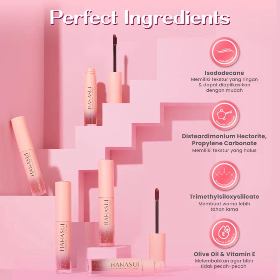 Hanasui Mattedorable Lip Cream 07 Spark 1pcs