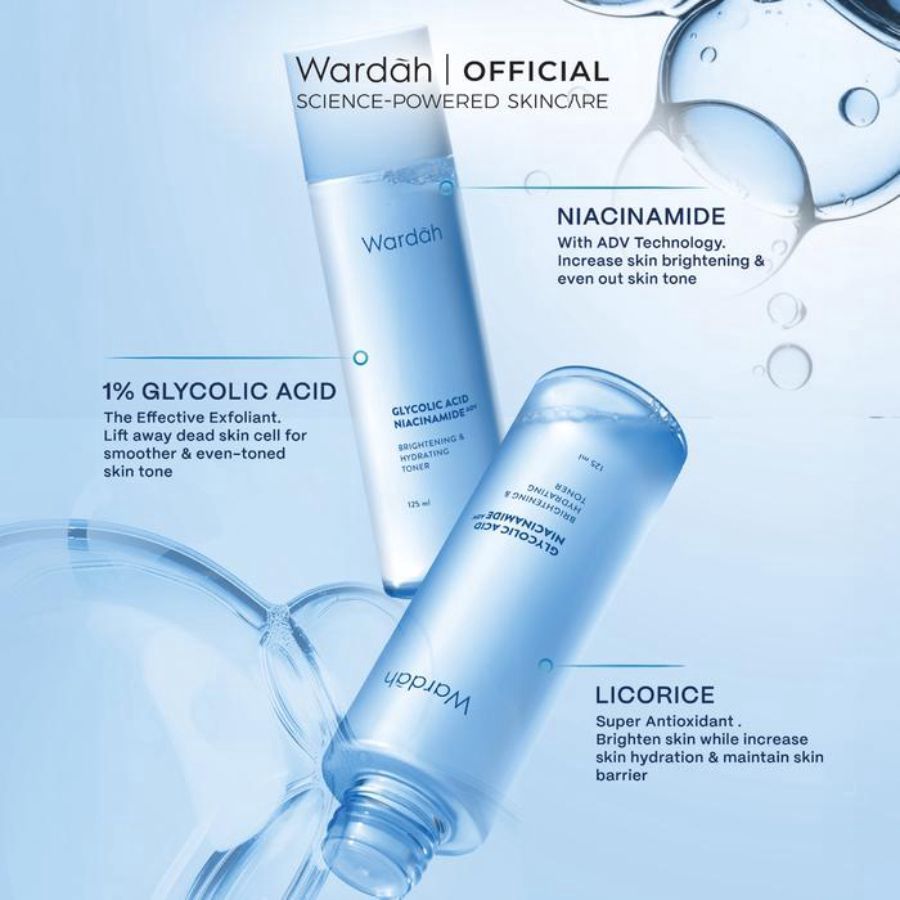 Wardah Glycolic Acid Niacinamide Brightening & Hydrating 125ml
