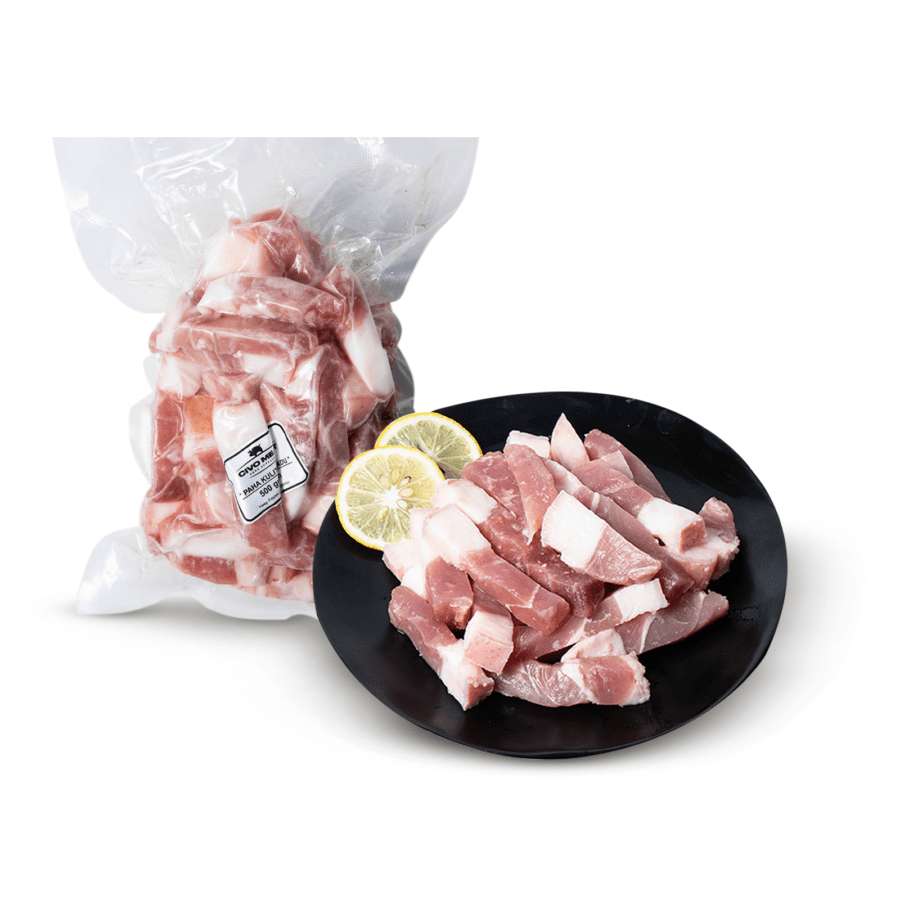 Paha Kulit Babi Potong Dadu 500gram
