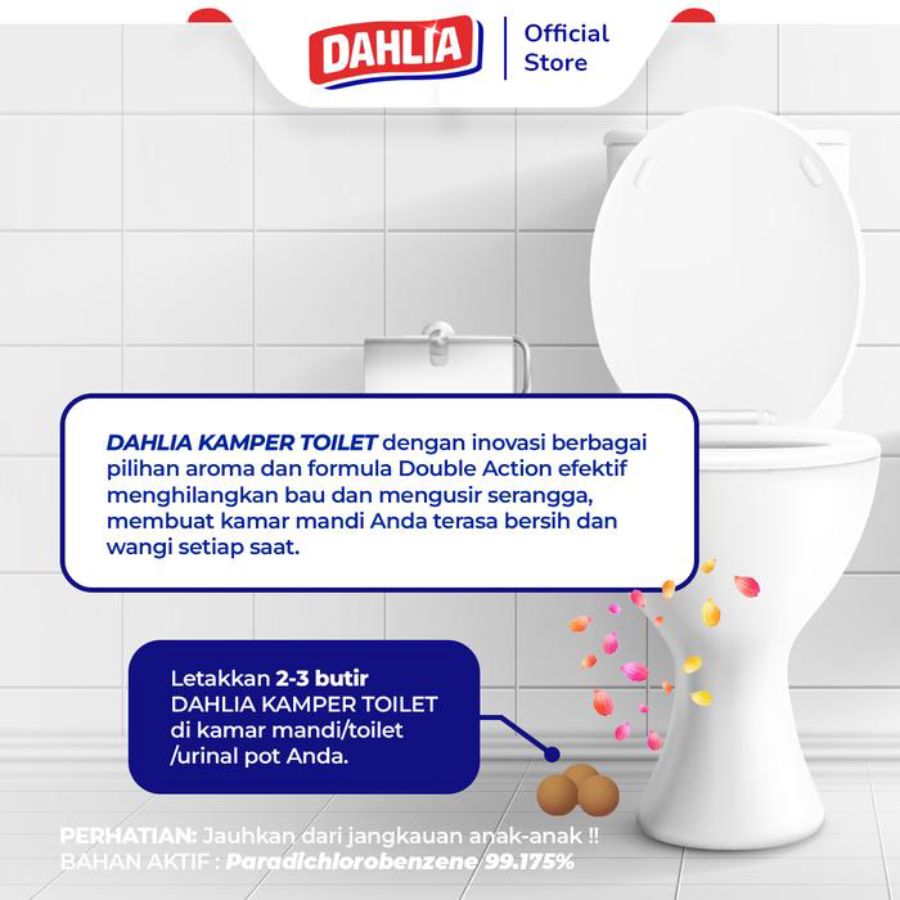 Dahlia Kamper Toilet Ball Coffee Vanilla Pengharum Ruangan 5pcs