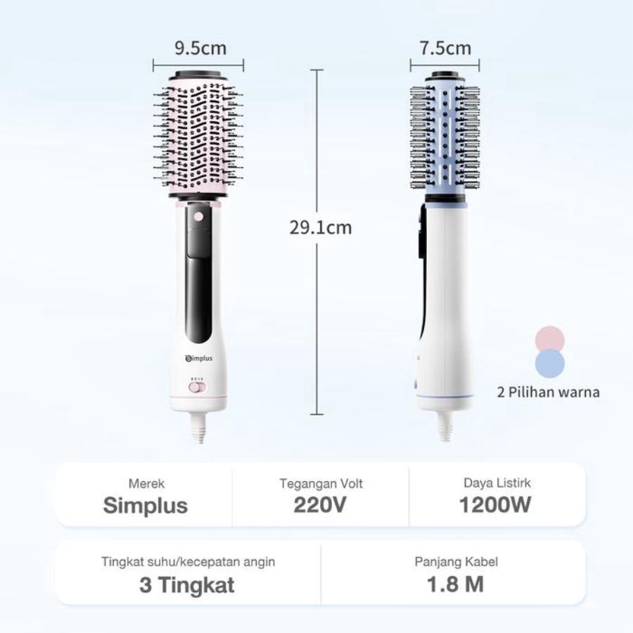 Simplus Hair Dryer Brush 4in1 Pink 1pcs