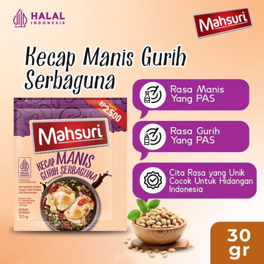 Mahsuri Kecap Manis Gurih Serbaguna Sachet 30gram