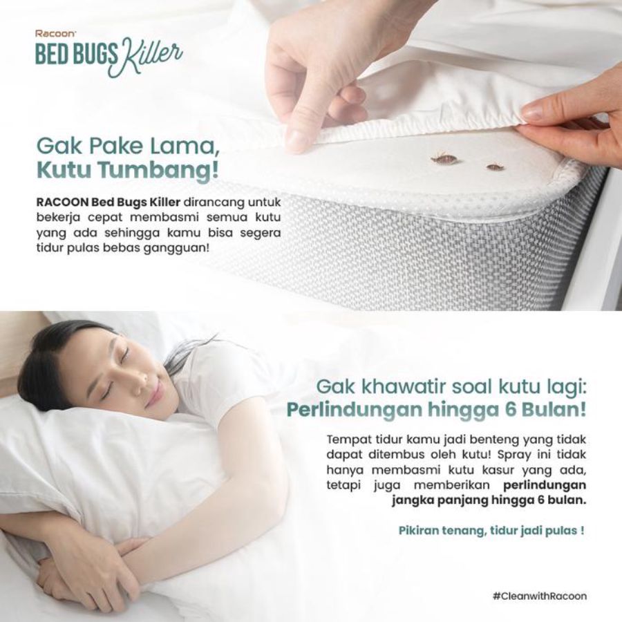 Racoon Bed Bugs Killer Spray Anti Kutu Kasur Tungau